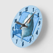 Ik ben Blue Quaker Paraket Clock Ronde Klok (Hoek)