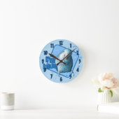 Ik ben Blue Quaker Paraket Clock Ronde Klok (Huis)