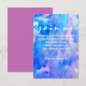 Ik ben BLUE WATERVERF Bat Mitzvah. Kaart (Voorkant / Achterkant)