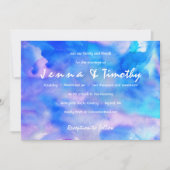 Ik ben BLUE WATERVERF bruiloft uitnodiging (Voorkant)