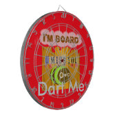 Ik ben board, ik mis je bij Art Print/Graphic Dartbord (Voorkant Links)