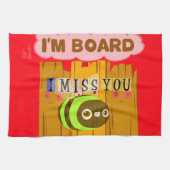 Ik ben board, ik mis je bij Art Print/Graphic Theedoek (Horizontaal)