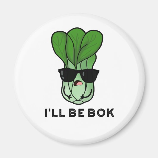 Ik ben Bok Funny Veggie Bok Choy Pun Magneet (Voorkant)