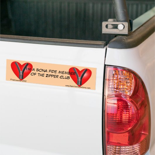 Ik ben bonafide lid van de Zipper Club Bumpersticker (Op Truck)