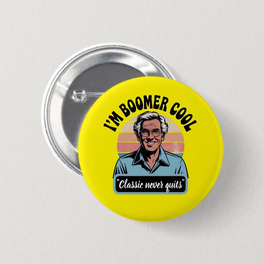 "Ik ben Boomer Cool" Ronde Button 5,7 Cm (Voorkant /achterkant)
