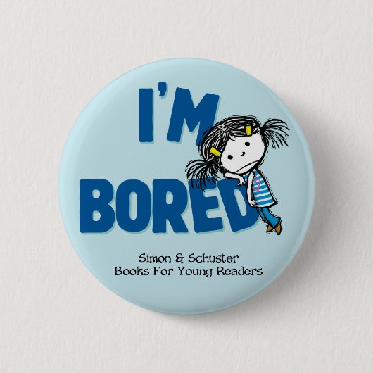 IK BEN BORED-cirkelknop Ronde Button 5,7 Cm (Voorkant)
