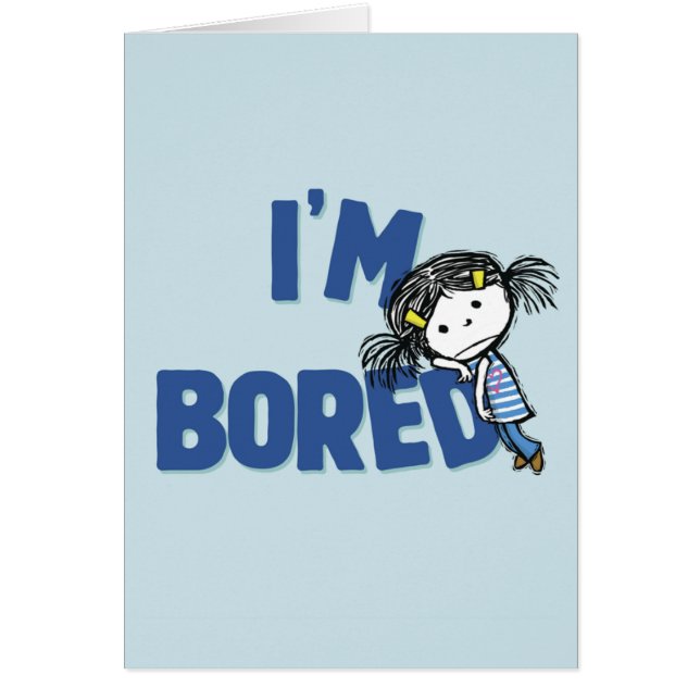 Ik ben BORED-kaart/boekgegevens op achterzijde (Voorkant)