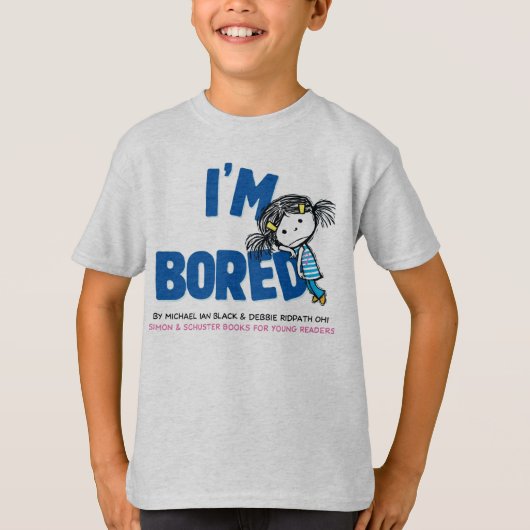 IK BEN BORED Kinderen T-shirt, met een tint. T-shirt (Voorkant)