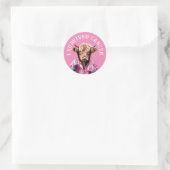 Ik ben borstkanker te boven gekomen ronde sticker (Tas)