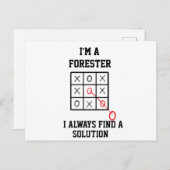 Ik ben boswachter, ik vind altijd een oplossing  P Briefkaart (Voorkant / Achterkant)