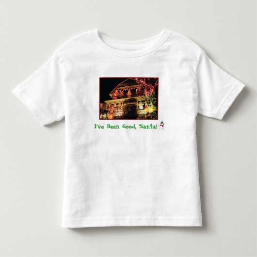 'Ik ben braaf geweest, Kerstman!' Peuter T-shirt (Voorkant)