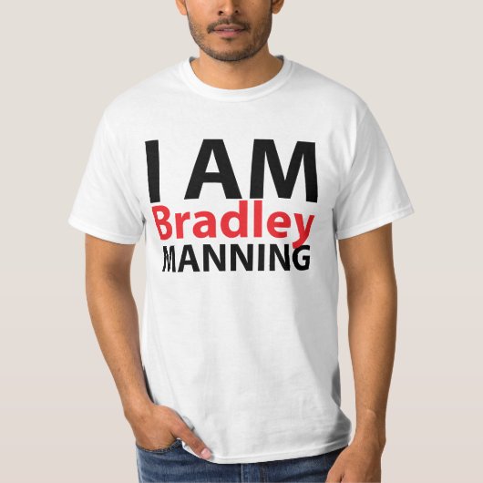 Ik ben Bradley Manning T-shirt (Voorkant)