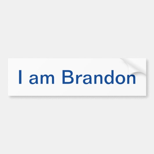 Ik ben Brandon Bumpersticker (Voorkant)