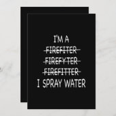 Ik ben brandweerman grappig Mannen ik spuit waterv Feestdagenkaart (Voorkant / Achterkant)
