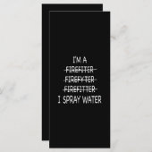 Ik ben brandweerman grappig Mannen ik spuit waterv Menu (Voorkant / Achterkant)