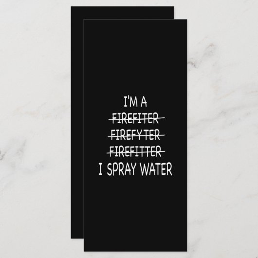 Ik ben brandweerman grappig Mannen ik spuit waterv Menu (Voorkant / Achterkant)
