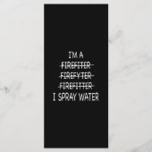 Ik ben brandweerman grappig Mannen ik spuit waterv Menu (Voorkant)