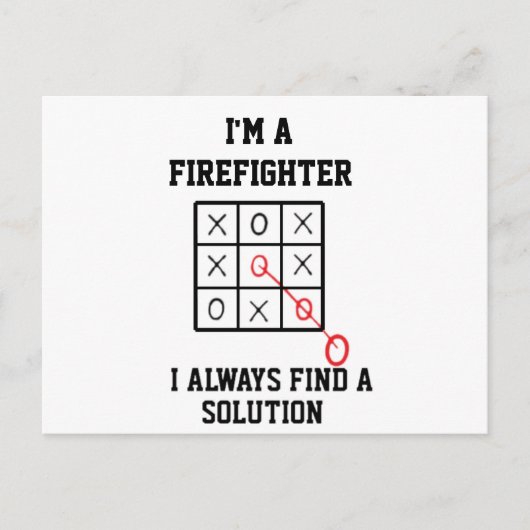 Ik Ben Brandweerman Ik Vind Altijd Een Oplossing A Briefkaart (Voorkant)