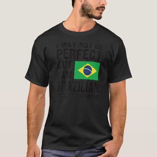 Ik ben Braziliaanse vlag Braziliaans erfgoed, Braz T-shirt (Voorkant)