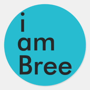 ik ben Bree Sticker (Blauw)