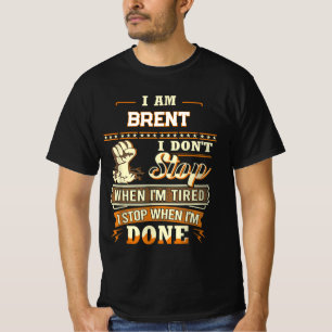 IK BEN BRENT IK STOP NIET ALS IK MOE BEN IK STOP W T-SHIRT