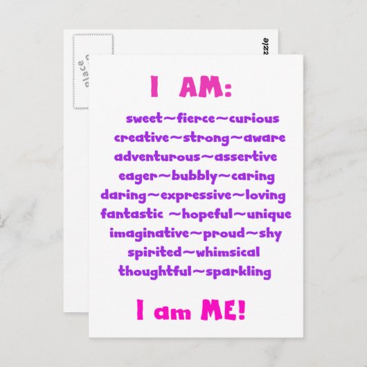 Ik ben briefkaart (Voorkant / Achterkant)