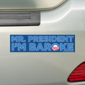 Ik ben Broke Bumpersticker (Op auto)