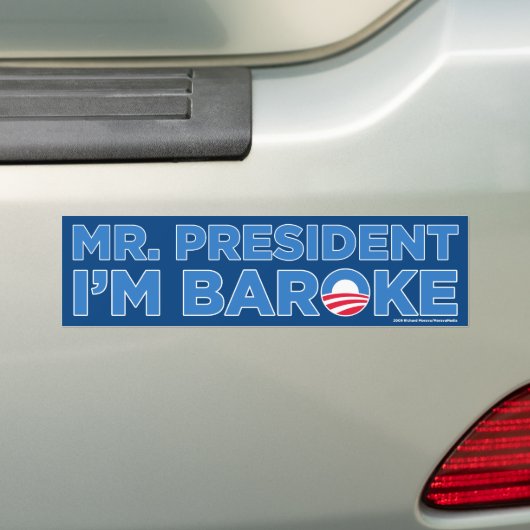 Ik ben Broke Bumpersticker (Op auto)
