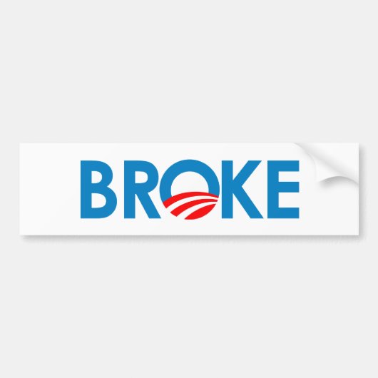 Ik ben Broke Bumpersticker (Voorkant)