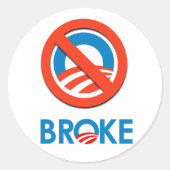 Ik ben Broke Ronde Sticker (Voorkant)