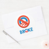 Ik ben Broke Ronde Sticker (Envelop)
