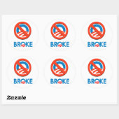 Ik ben Broke Ronde Sticker (Vel)