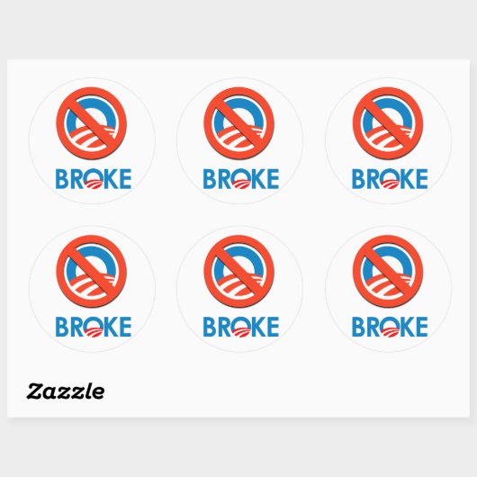 Ik ben Broke Ronde Sticker (Vel)