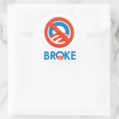 Ik ben Broke Ronde Sticker (Tas)