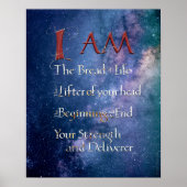 IK BEN BROOD, LIFTER, KRACHT, BEZORGER GOD Poster (Voorkant)