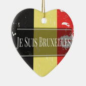 Ik Ben Brussel (Je Suis Bruxelles) Keramisch Ornament (Rechts)