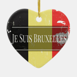 Ik Ben Brussel (Je Suis Bruxelles) Keramisch Ornament