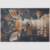 Ik ben Bucking Fabulous Sassy Deer Decoupage Tissuepapier (Voorkant)