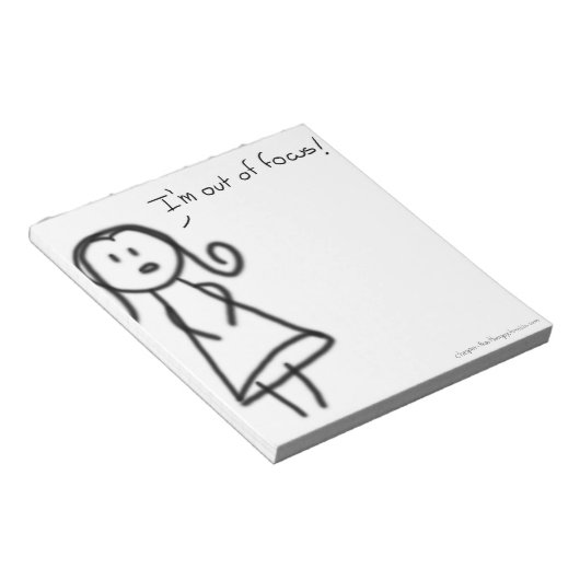 Ik ben buiten de focus notitieblok (Schuin)