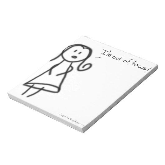 Ik ben buiten de focus notitieblok (Linkerzijde)