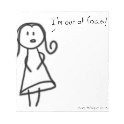 Ik ben buiten de focus notitieblok (Voorkant)