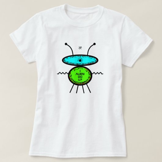 Ik ben buitenaards. Ontmoet Bernard (alien sketch) T-shirt (Design voorkant)
