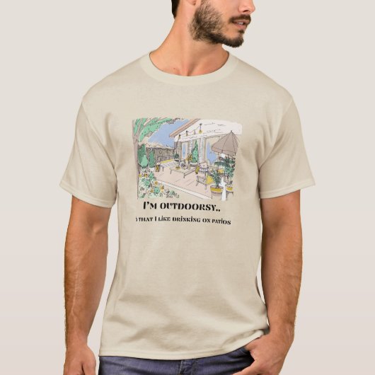 🌞 Ik ben buitenshuis...🍹 T-shirt (Voorkant)