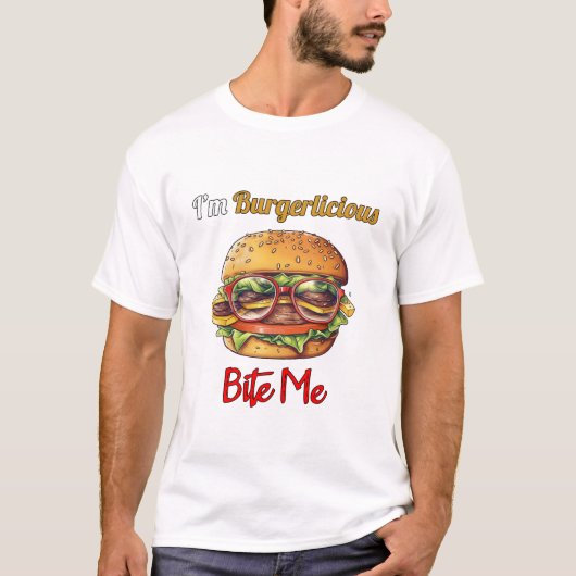 Ik ben Burgerlicious bijt me T-shirt (Voorkant)