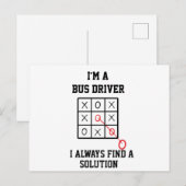 Ik ben buschauffeur, ik vind altijd een oplossing  briefkaart (Voorkant / Achterkant)