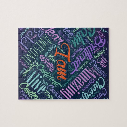 Ik ben Buurwerken Word Cloud Art Legpuzzel (Horizontaal)