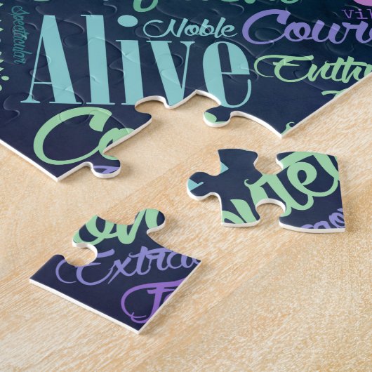 Ik ben Buurwerken Word Cloud Art Legpuzzel (Zijkant)