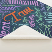 Ik ben Buurwerken Word Cloud Art Sherpa Deken (3/4)