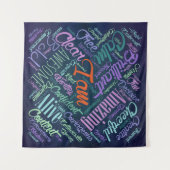 Ik ben Buurwerken Word Cloud Art Wandkleed (Voorkant (horizontaal))