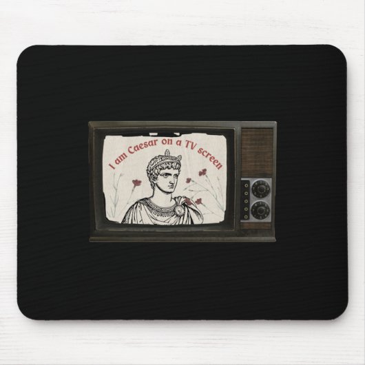 Ik ben Caesar op een tv-scherm - het laatste etent Muismat (Voorkant)
